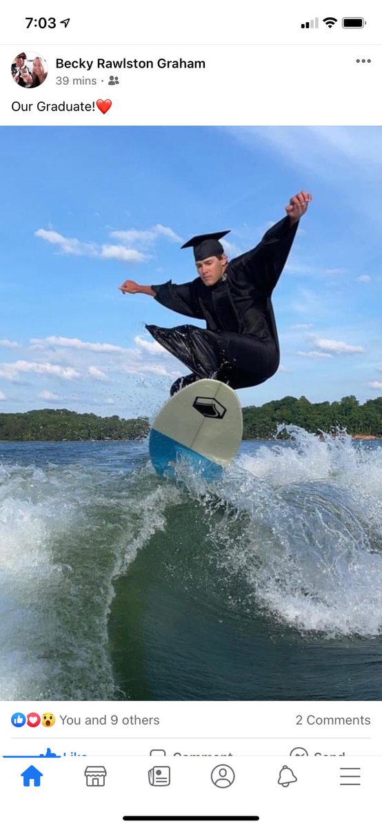 kfly3's tweet photo. @LakeLanierUSACE           Check out this graduate on Lanier...  🎓🏄🏻‍♂️ https://t.co/obD3xpxXoZ