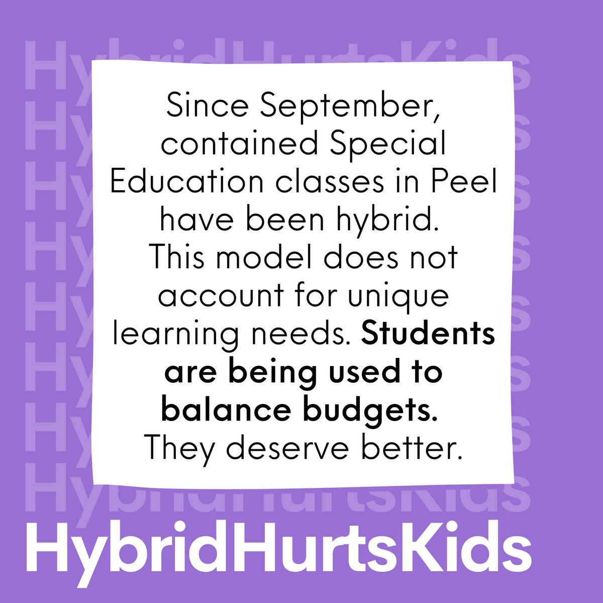 #Shame. Invest in students! Invest in our future.  #PDSBmtg #studentsdeservebetter #HybridHurtsKids #onted #onlab #ETFO