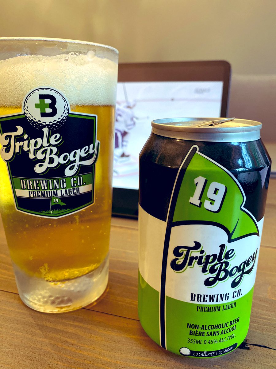 Big thank you to Geoff <a href="/Triplebogey/">Triple Bogey Brewing Co</a> for the Pandemic care package. Playoff hockey and some non-alcoholic beer on a school night. Really good flavour here. Not pictured: non-school night beers (Amber Lager and Blonde Lager) - gone in a flash over the long weekend. Thanks Geoff!