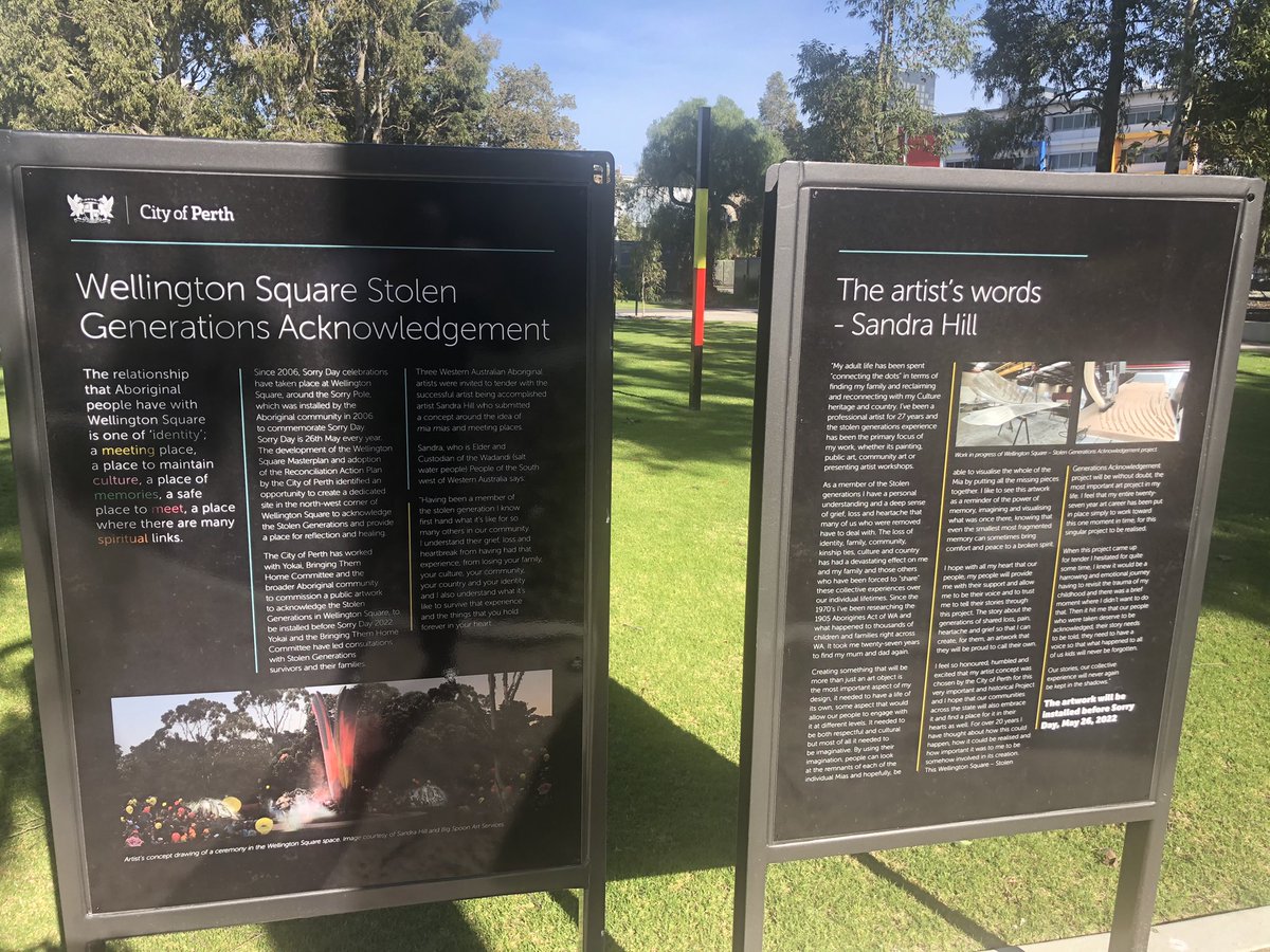 Gathered with a few Stolen Generations Survivors to acknowledge #SorryDay at the site of the memorial that will be placed in Wellington Square.