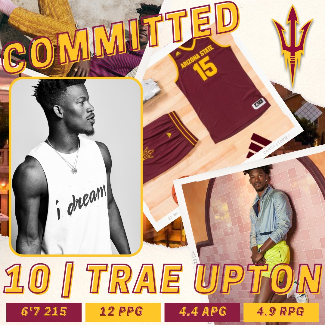 2nd person to sign was SR. SF Trae Upton formally of Oklahoma state. Very excited to have him on the team. #ForksUp 🔱