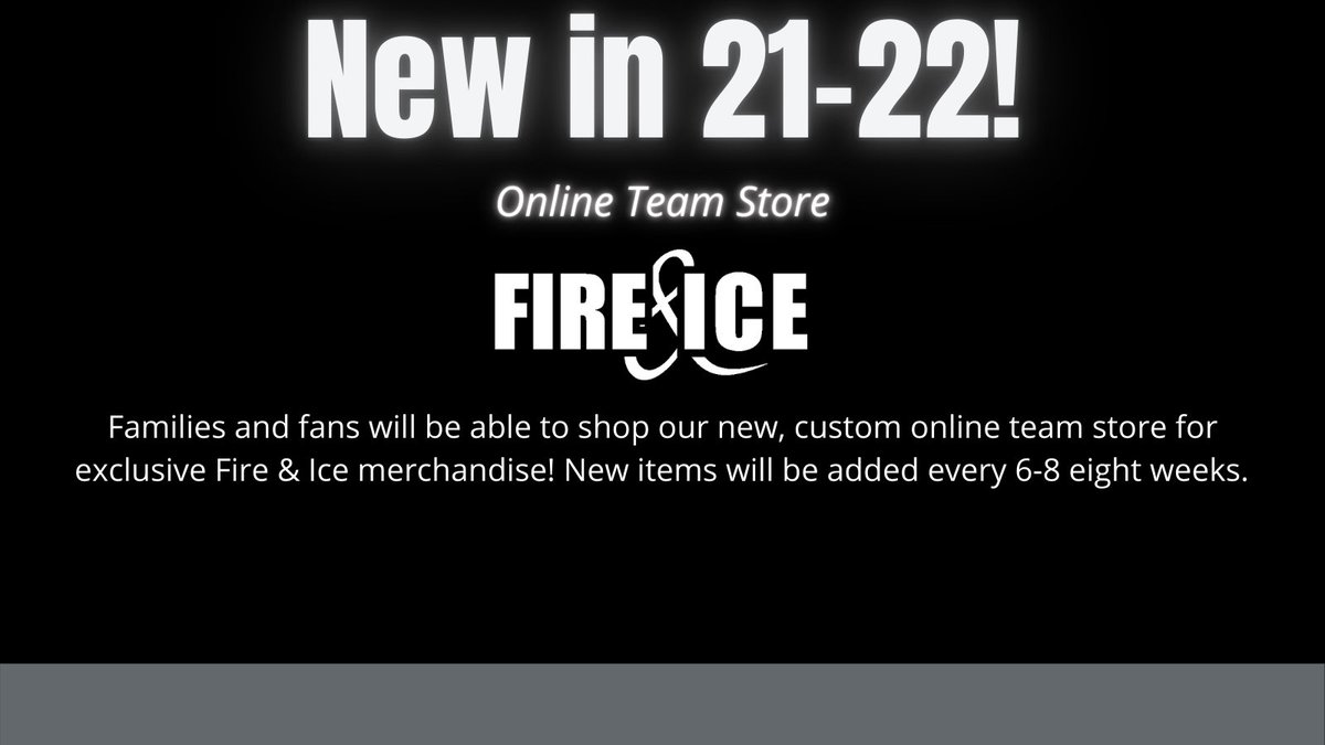 New for 21-22 ... even more ways to shop! 

Be on the lookout for flash sales via our Online Team Store every 6-8 weeks! The online store will carry exclusive items not sold in the gym ProShop.