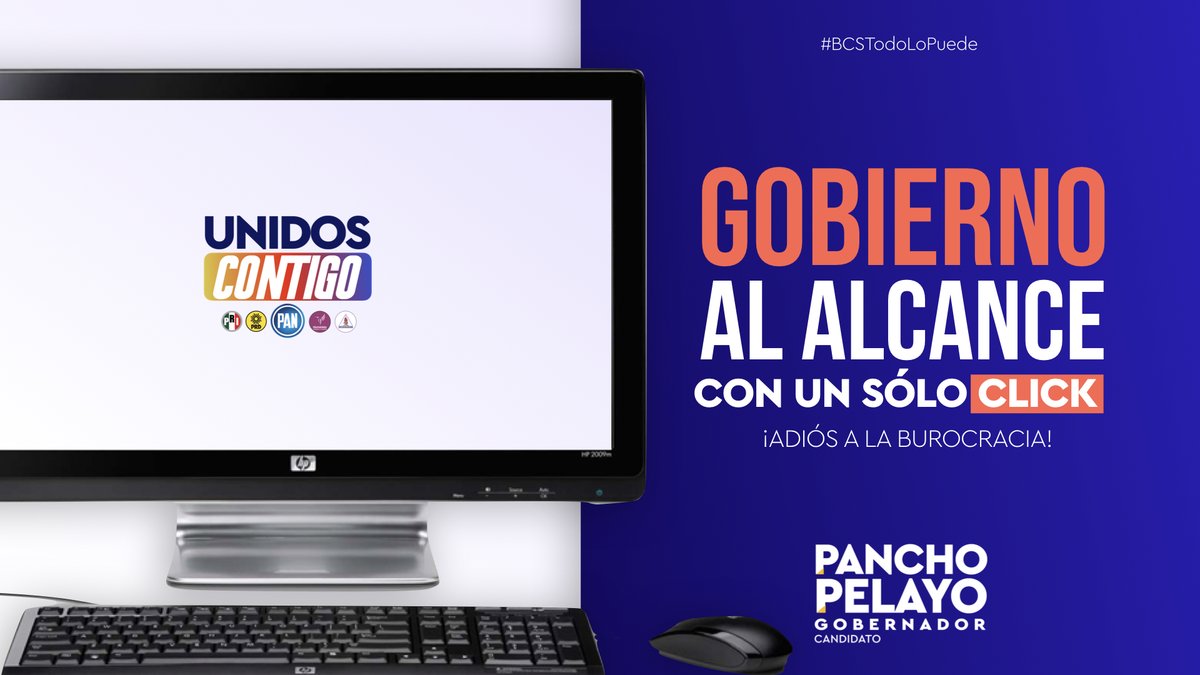 PanchoPelayoC's tweet photo. Haremos de #BCS el estado donde más rápido se puedan realizar trámites gubernamentales en línea, disminuyendo la burocracia e impulsando un #GobiernoDigital. 📲💻

¡Contigo, #BCSTodoLoPuede! https://t.co/jygeAQ77vb