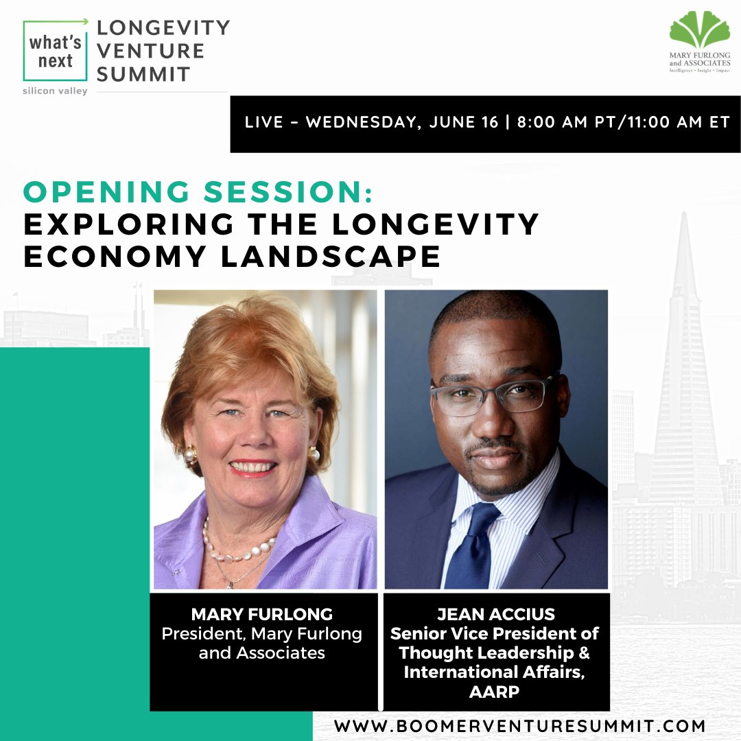What is the blueprint shaping the longevity market? This opening session will explore the longevity economy landscape, and will provide a global market overview. <a href="/maryfurlong/">Mary Furlong</a> with Jean Accius, Senior VP Thought Leadership &amp; International Affairs, <a href="/AARPIntl/">AARP International</a> boomerventuresummit.com