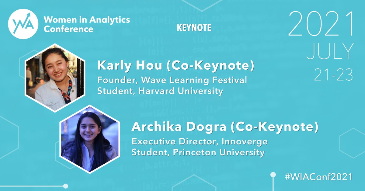 kbarley66's tweet photo. So excited to be co-keynoting with my lovely friend @archikadogra at the Women in Analytics Conference this summer?? 🤠💻 https://t.co/d9NAQPQSEM