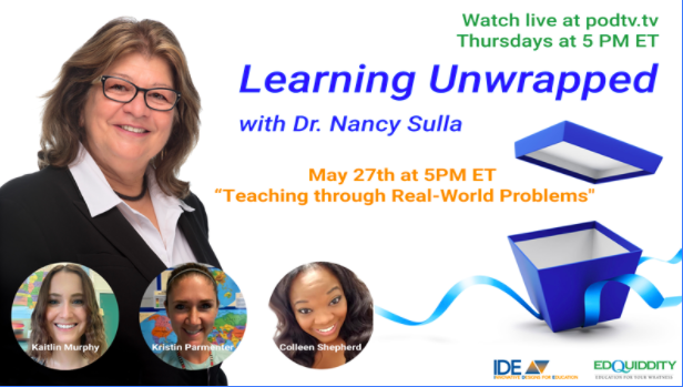 nsulla's tweet photo. Join me on Thursday for the season finale of Learning Unwrapped. Our first show was on engagement; our last for the season is on teaching through real-world problems ... very fitting! https://t.co/NiuEgw6hHK Thursday 5pm ET! https://t.co/sXppTUJsRb