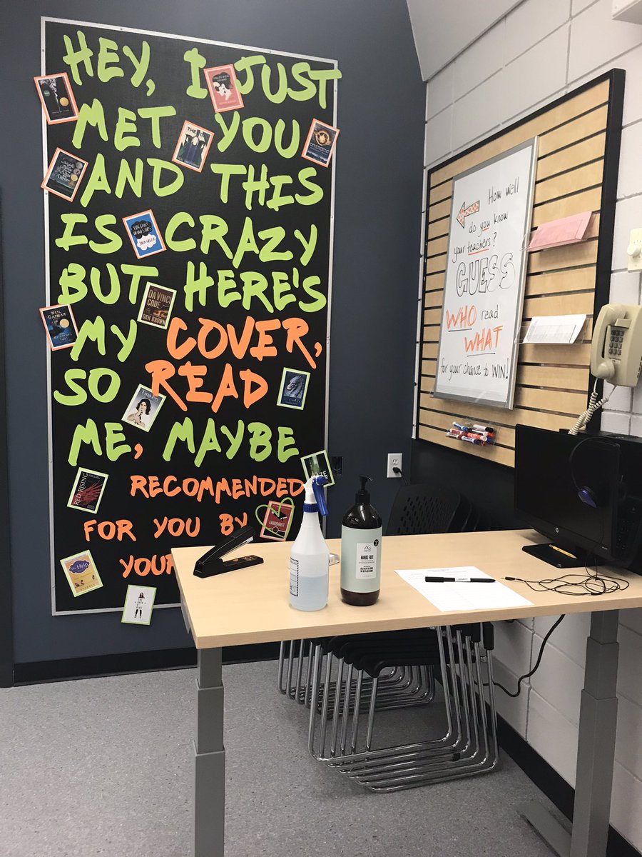 barrsec's tweet photo. The big library reveal. We can’t wait any longer to share this space with a wider audience. We have a vibrant collection, a bright space and a hub for activity in our school! Thank you @Kamloops_SD73 Legacy Grant and crew who did the work... &amp; are still finishing up loose ends. https://t.co/LlgENiqfTQ
