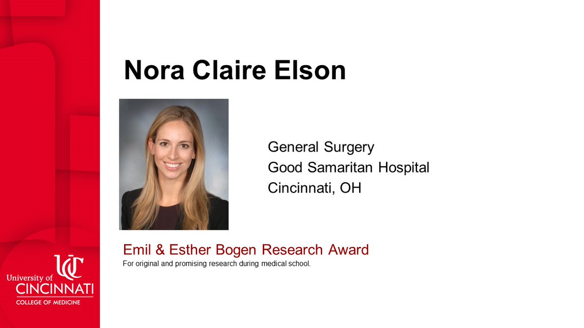 UC College of Medicine (@ucincymedicine) on Twitter photo Congratulations Dr Nora Elson on your graduation from the @UofCincy College of Medicine! Good luck in your residency! <a href="/NoraElson_/">Nora Elson, MD MS</a> @TheGoodSammie Congratulations Dr Nora Elson on your graduation from the @UofCincy College of Medicine! Good luck in your residency! <a href="/NoraElson_/">Nora Elson, MD MS</a> @TheGoodSammie