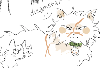 me mugz and azul were drawing dsmp warrior cats heres a doodle dump from our aggie board 