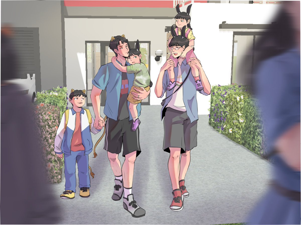 mourmisty's tweet photo. 🦁🐰👨‍👨‍👦👶👶 https://t.co/Hr1wjWnKN4