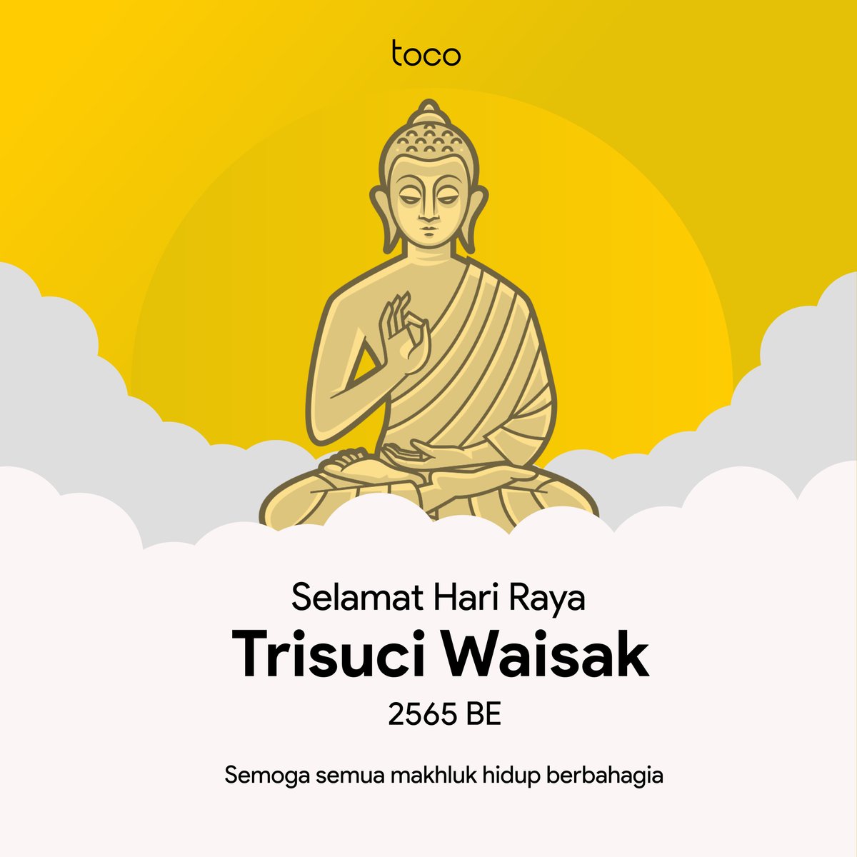 Toco mengucapkan Selamat Hari Raya Trisuci Waisak 2565 BE
Semoga semua makhluk hidup berbahagia. Sadhu

#vesakday #hariwaisak #waisak #2565 #2565BE #toco #tocoindonesia #jualbelibagus #jualbelionline #tokobagus