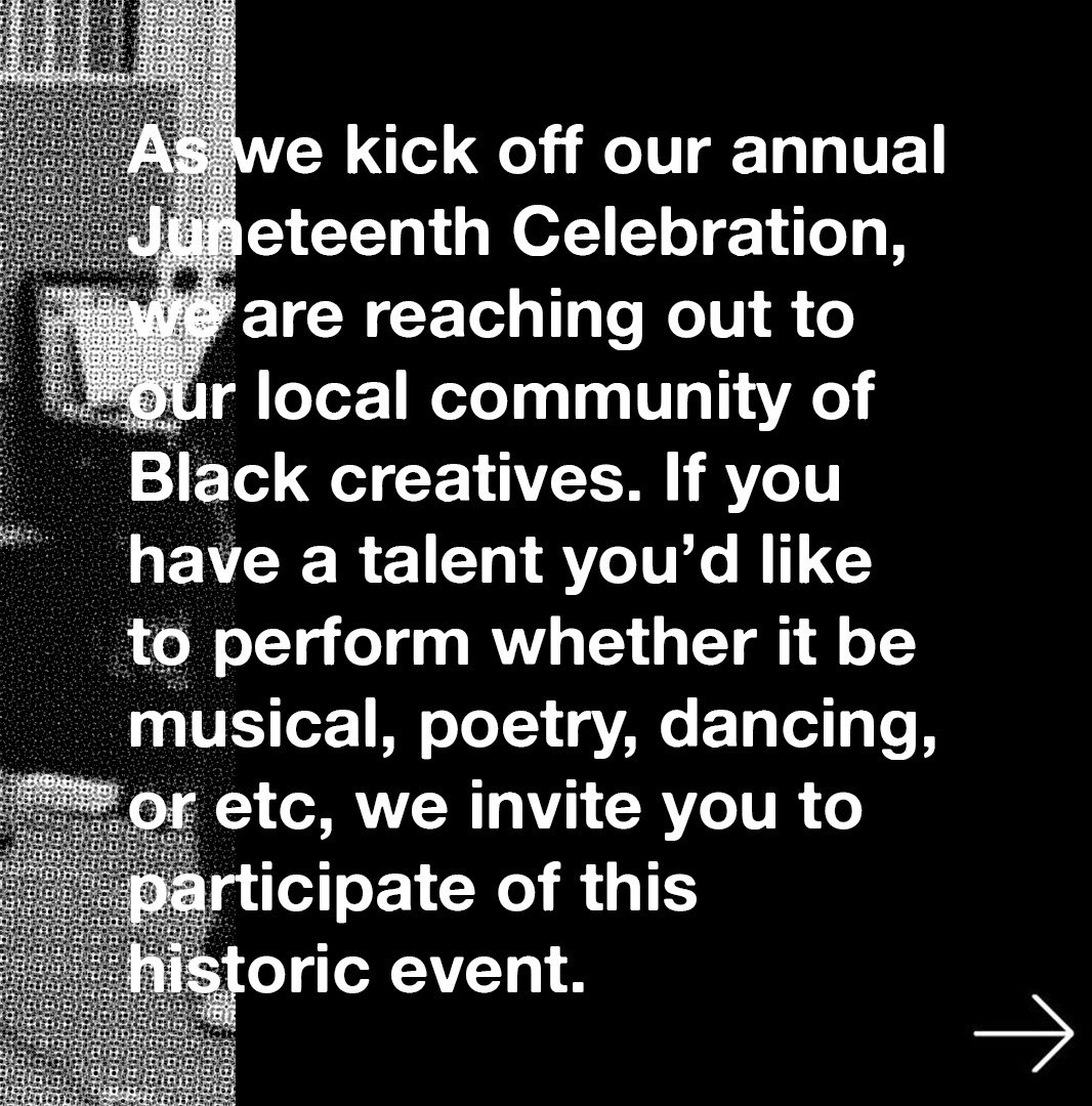 juneteenthUtah's tweet photo. Hey Y’all ! 

As we approach Juneteenth, we’re looking for black creatives who are willing to share their talents with the community on Juneteenth. 

If your talent is dancing, singing, poetry, etc. We highly encourage you to fill out the form in the bio!! Can’t wait to see you ! https://t.co/CkYPAFqYbZ