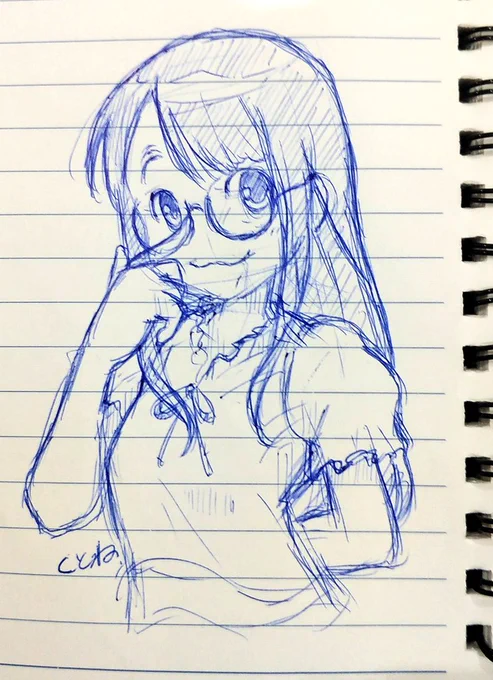 メガ進化なぎささん。
#キミコ絵 