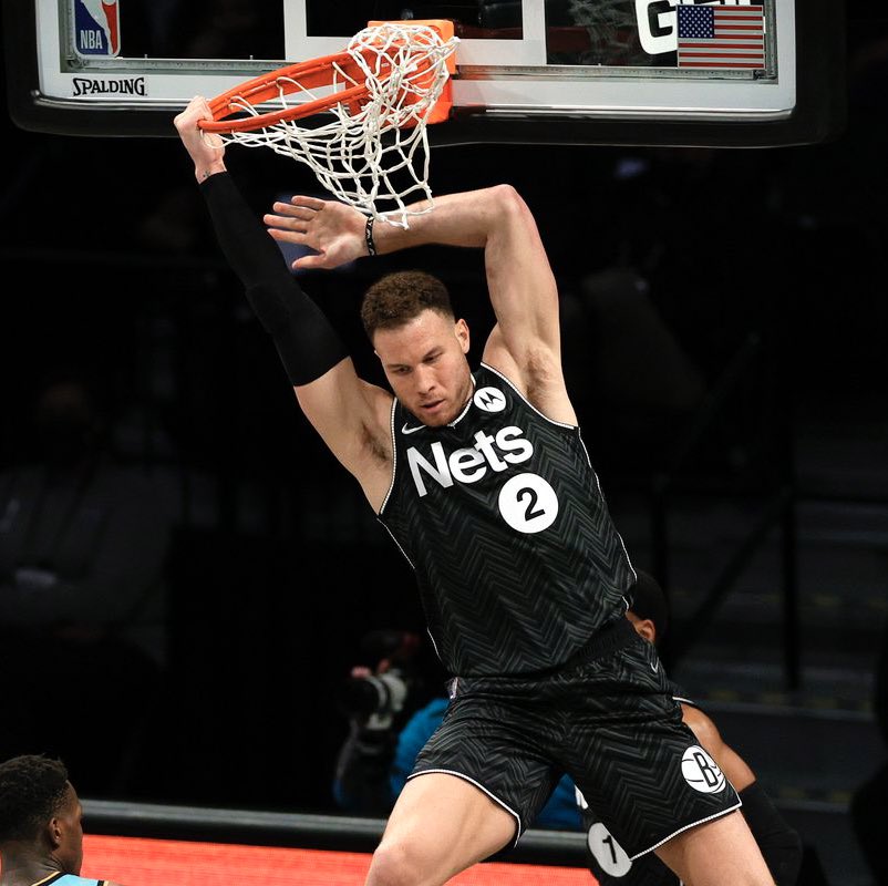 TheHoopCentral's tweet photo. Blake Griffin has now had 19 dunks with the Brooklyn Nets, and 0 dunks with the Pistons to start the season, via @statmuse https://t.co/dnrQSRC0AX