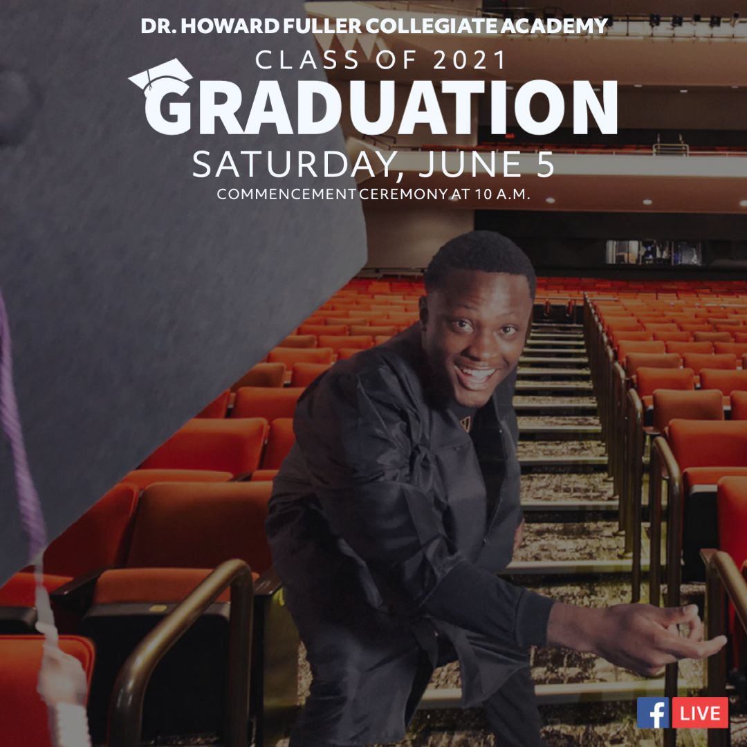 HowardFullerCA's tweet photo. 🎓We are hyped! Class of 2021 Graduation Ceremony on Saturday, June 5 at 10 a.m. Streaming LIVE from the Marcus Center for the Performing Arts Uihlein Hall starting at 10 a.m. on Facebook #BlackMindsMatter #EnrollTodayHFCA @HowardLFuller @CityForwardCol https://t.co/ItGewEZtIS