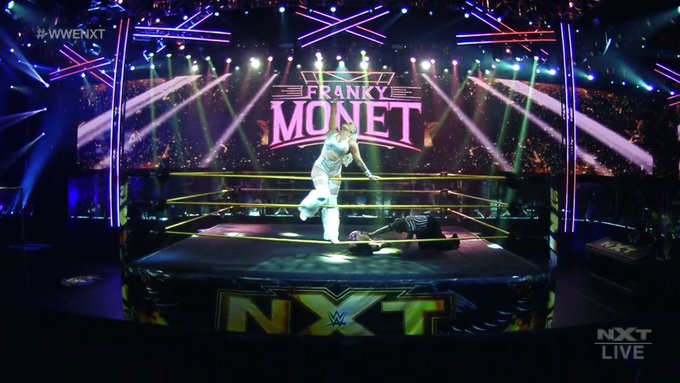 Franky Monet made her NXT in-ring debut against Cora Jade. (WWE)