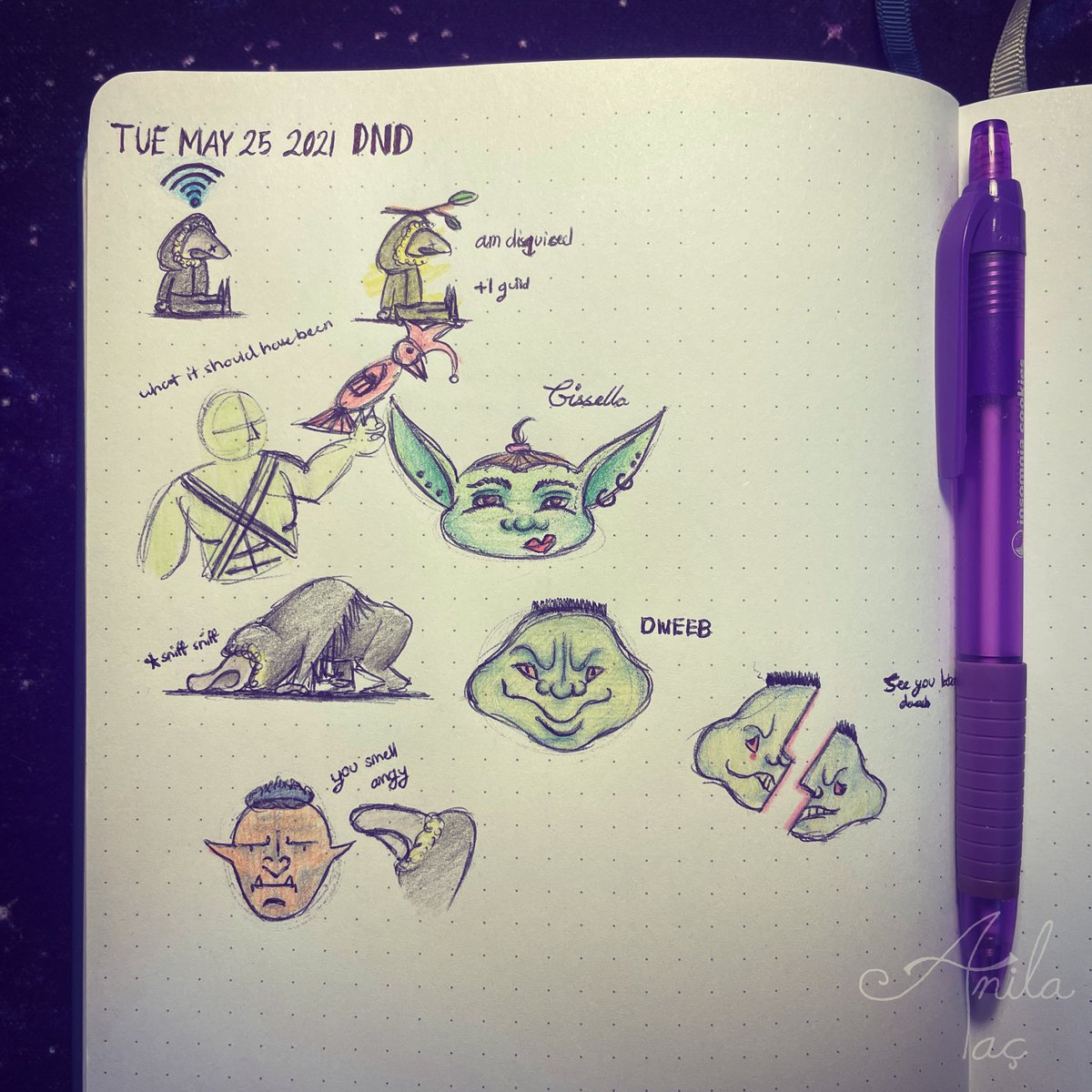 rtistanilatac's tweet photo. Doodles from the DND session today. Enjoy these without context lol.
#dnd #doodles #dndoodles #dndoodle #dndart https://t.co/iGqzzHdCyu