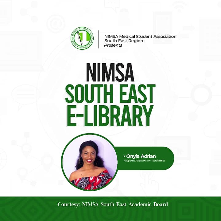 NiMSASoutheast's tweet photo. NIGERIAN MEDICAL STUDENTS ASSOCIATION (NiMSA)

 SOUTH EAST REGION

 Good day great NiMSAites.
           The long awaited South East E- library is finally here!!

It contains most Medical books (foreign and local inclusive) for both preclinical and clinical school. https://t.co/ehFfLgqlA2