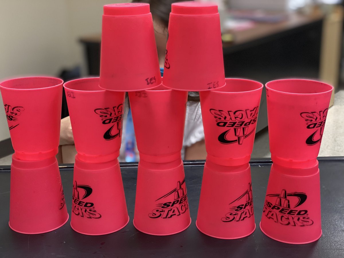 Gym was being used today for family picnic during Kinder PE time since it was raining outside. We were able to use the art room thanks to kindness of <a href="/ArtHooray/">ArtDayHooray</a>. The students in <a href="/KistlerWendy/">Wendy</a> did awesome. They enjoyed Cone Flip Chaos from <a href="/OPENPhysEd/">OPEN Phys Ed</a> combined w/ Copy Stack