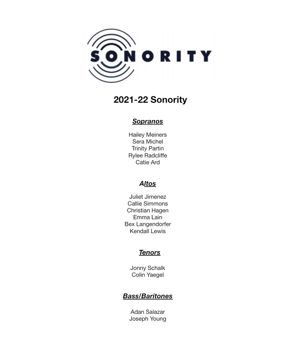 Another year, more fantastic talent! Congrats to our next year of amazing WC singers!