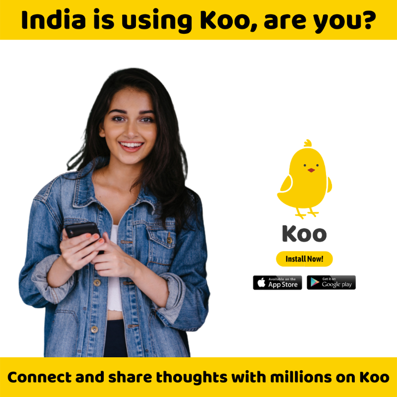 ConnectPeople13's tweet photo. Koo is India’s very own micro-blogging platform. 

Millions of Indians are using Koo everyday to connect with their favourite personalities and followers.

We invite you to join Koo and connect with millions with your thoughts and daily updates.