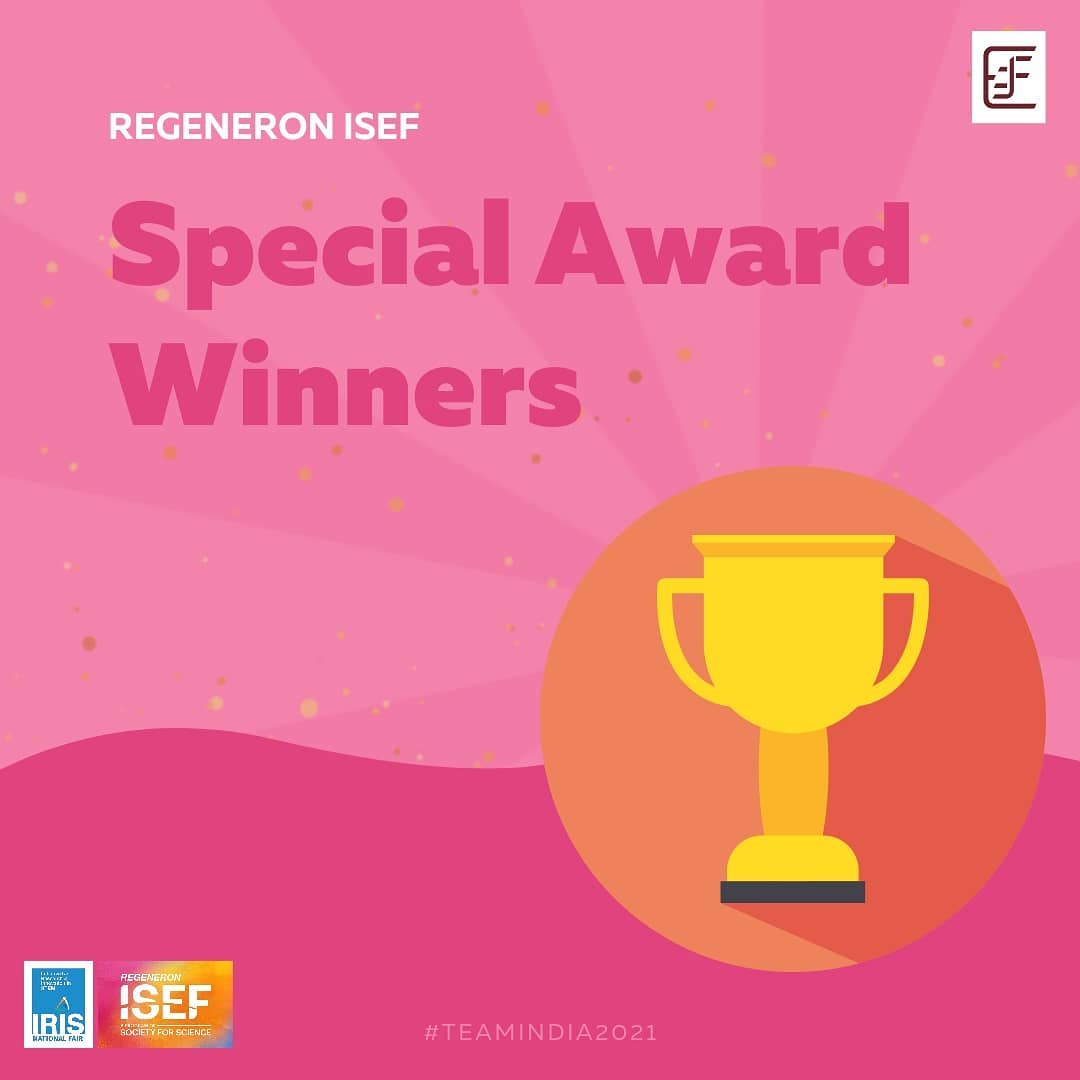 IRISNational's tweet photo. Congratulations to all the Special Swad Winners!
.
#TeamIndia #ISEF2021 #irisnationalfair2020 #iristoisef #StarsofIRIS #RegeneronISEF2021 #iSTEMforwad #Exstemplar #broadcom https://t.co/uNEM3EgNDC