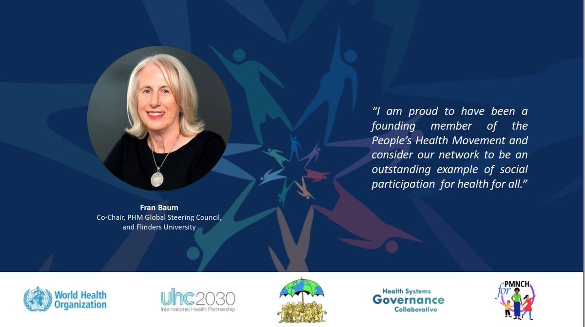 Katja Rohrer (@katja_rohrer) on Twitter photo Join social participation advocate <a href="/baumfran/">Fran Baum</a> and fellow panelists <a href="/ravimram/">Ravi Ram</a>, <a href="/S_Seydoux/">Stéphanie Seydoux</a> <a href="/joy_phumaphi/">Joy.phumaphi</a> and moderator <a href="/RoopaDhatt/">Dr. Roopa Dhatt</a> to hear all about social participation and why it´s worth it!
31 May, 2-3pm CET. Register here: cutt.ly/3bMMPWW Join social participation advocate <a href="/baumfran/">Fran Baum</a> and fellow panelists <a href="/ravimram/">Ravi Ram</a>, <a href="/S_Seydoux/">Stéphanie Seydoux</a> <a href="/joy_phumaphi/">Joy.phumaphi</a> and moderator <a href="/RoopaDhatt/">Dr. Roopa Dhatt</a> to hear all about social participation and why it´s worth it!
31 May, 2-3pm CET. Register here: cutt.ly/3bMMPWW