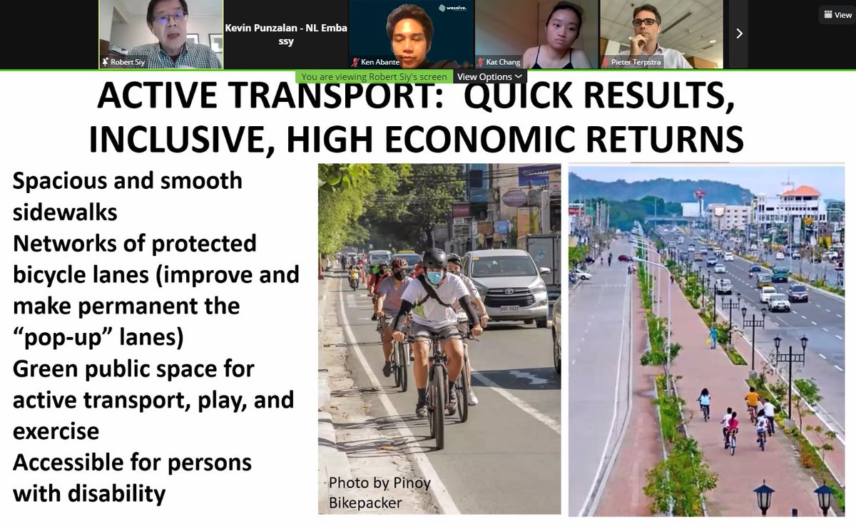 NLinPhilippines's tweet photo. Some of those solutions are low-cost, including improving #shadedsidewalks, #protectedbikelanes, and public #greenspaces and #PWDfriendly spaces. The NL is contributing concepts through the @Cycling_Embassy https://t.co/ql69t4kNqf