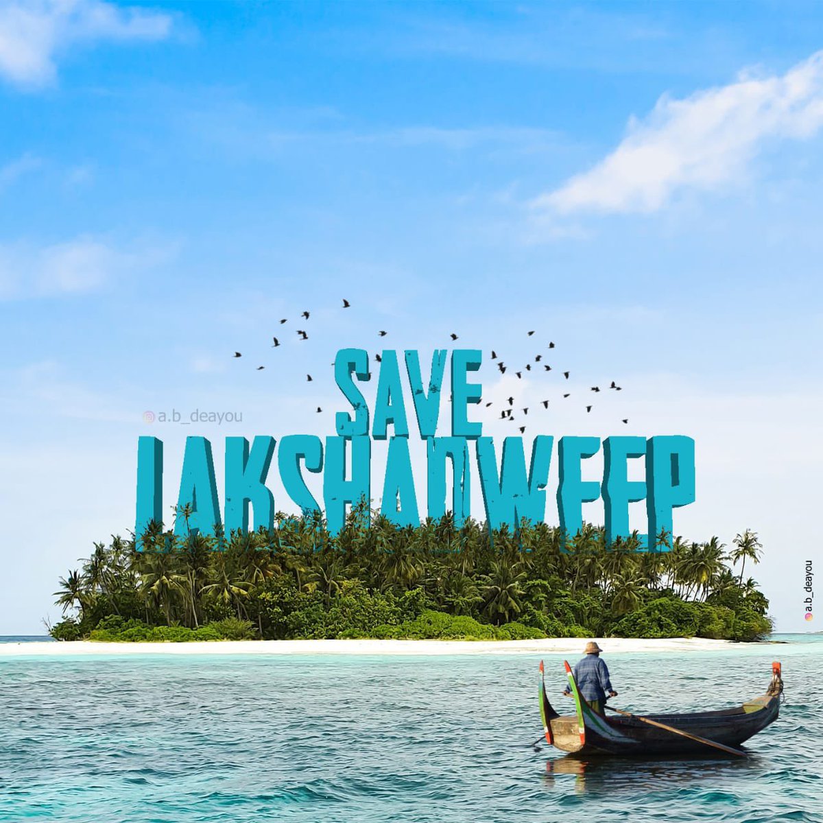 TribalArmy's tweet photo. The beautiful islands of Lakshadweep are in danger. The BJP government is trying to evict the indigenous people and ruin their livelihoods with manipulative policies and laws in the name of progress. #WewithLakshadweep https://t.co/LPIQYKWml7