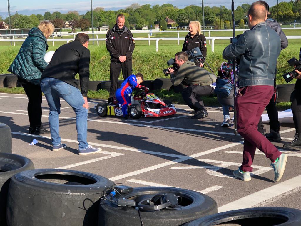 BackonTrack Charity (@botcharity) on Twitter photo “How do you turn this thing on?!” - the words of a very excited Tony when he received his very own go cart, beside <a href="/MarkRacingAllen/">Mark Allen</a>, which is adapted & built especially for him!
He climbed straight into it in total excitement. We hope you love it Tony! 🏁🏎 <a href="/paula_hudgell/">Tony Hudgell BEM (BCyA) Paula Hudgell OBE</a> “How do you turn this thing on?!” - the words of a very excited Tony when he received his very own go cart, beside <a href="/MarkRacingAllen/">Mark Allen</a>, which is adapted & built especially for him!
He climbed straight into it in total excitement. We hope you love it Tony! 🏁🏎 <a href="/paula_hudgell/">Tony Hudgell BEM (BCyA) Paula Hudgell OBE</a>