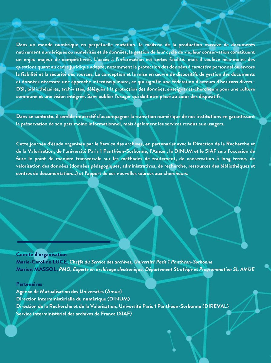 BertrandMocquet's tweet photo. #PourUneUnivNum Journée d'études "Documents et données : l’université à l’ère de la transition numérique" organisée par @Amue_Com @SorbonneParis1 @_DINUM et le Service interministériel des archives de France (SIAF) https://t.co/zS4sDAyGaj #Thread #LiveTweet ⤵️ https://t.co/OiJhMyvyPZ