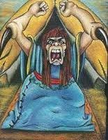 ChiefGeronimo11's tweet photo. According to the Lakota mythology, Two-Face monster was once a woman who was turned into the creature as punishment for attempting to seduce the Sun god, with one beautiful face and one hideous. The Sioux and the Omaha tribes call her "The Sharp Elbows". #WyrdWednesday https://t.co/hgZik2p32h
