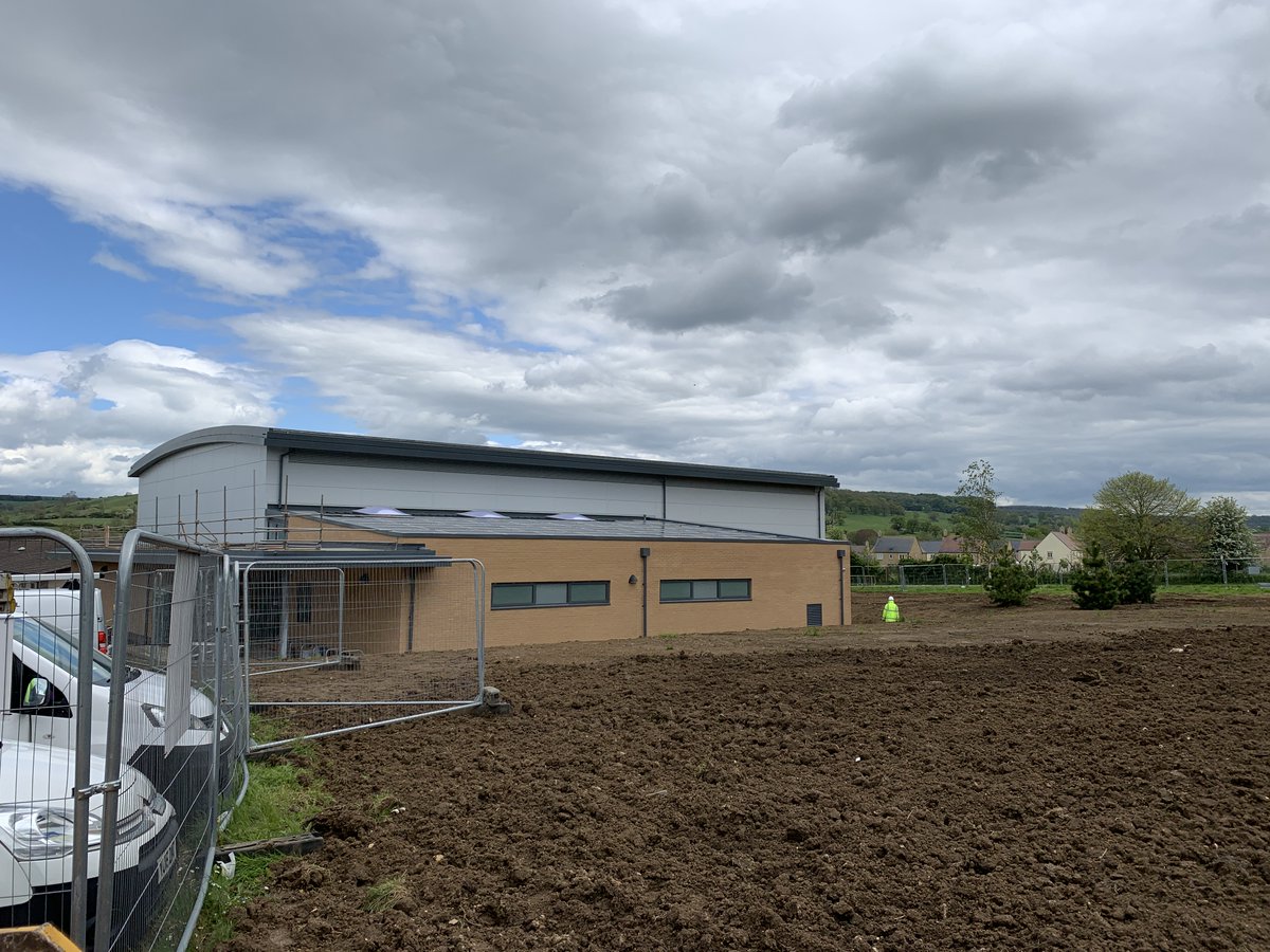Out on site yesterday between showers with <a href="/aSteveJ/">Stephen Jackson</a> <a href="/EGCarterCoLtd/">E G Carter & Co Ltd</a> on track to hand over the new sports hall in the next few weeks. #education #sport #community <a href="/Robothams/">Robothams Architects</a>