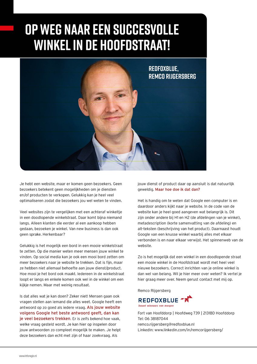 <a href="/InforegioNl/">@InfoRegio.nl</a> <a href="/RedFoxBlue/">RedFoxBlue</a> in nr 1 2021 magazine. <a href="/roberthamminga/">Robert Hamminga</a>