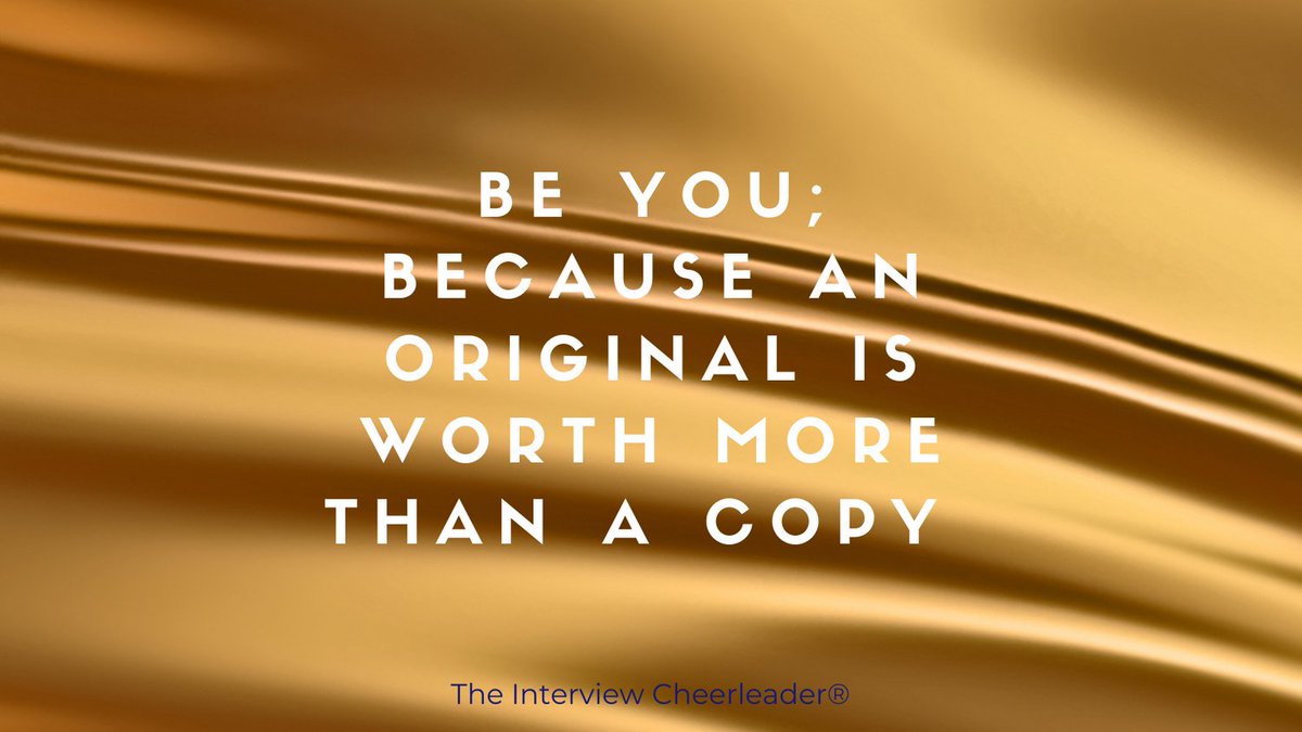 TheInterviewCh2's tweet image. Be uniquely you, do not try to fit into a box and be someone you are not 📣.

#jobinterview #selfbelief #youareamazing #believeinyou #believeinyourself❤️ #career #careerchange #theinterviewcheerleader
#careergoals #interviewprep  #wednesday