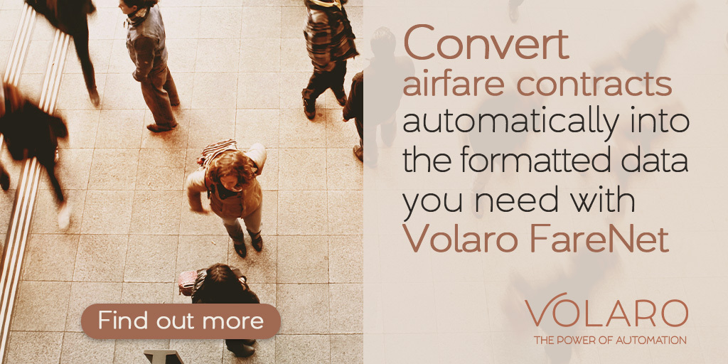 Upload your airfare contracts into Volaro FareNet, and we will automatically convert the data into a structured dataset compatible with your company’s specific needs.

Explore the benefits of Volaro FareNet at - bit.ly/3f7m7Bj.

#travelretail #retailtravel #airfares