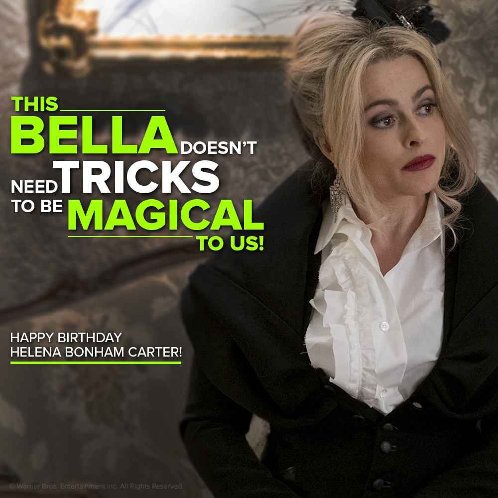 What is Helena Bonham Carter\s real-life magic trick? She can \disappear\ into any role! Happy Birthday! 