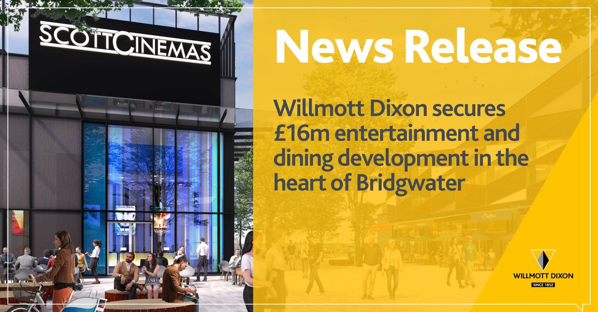 WillmottDixon's tweet image. Procured via @SCFframeworks, we have been appointed by @SedgemoorDC for a £16m contract to create Northgate Yard in #Bridgwater, Somerset.  The development will include:

🎳8 lane bowling alley
🎞️7 screen cinema
🍺Sports bar

🔗 orlo.uk/Ett0W

#SCFvalues
