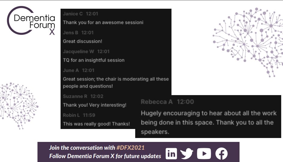 DementiaForumX's tweet image. We love to see your feedback! We hope you are excited for Day 2 of #DFX2021!