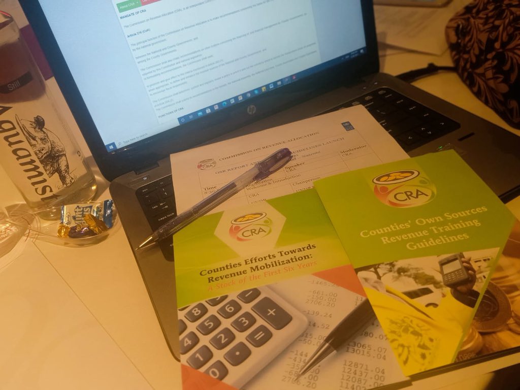 Regina__Mutheu's tweet photo. Attending the launch of Own Source Report and Training Guidelines by @CRAKenya to take stock of the performance of Counties in raising OSR #countyownsources https://t.co/mR11xuesTX