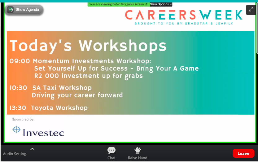 goleaply's tweet photo. Day 2 of #careersweek21 is now LIVE - tune in for the 1st workshop by Momentum! #leaply #gradstar https://t.co/G5pPKz5Wis