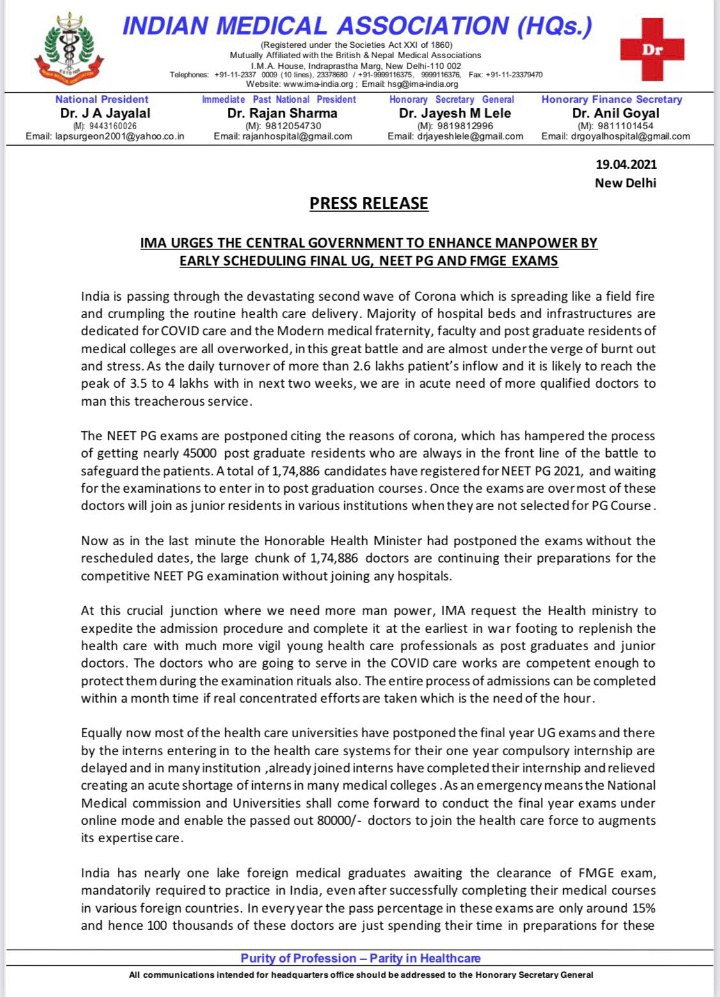 PrityDr's tweet photo. Let FMGs serve..... @DrHVoffice @drharshvardhan @PMOIndia @CMOMaharashtra @cardiology08 https://t.co/UmoEdSdWMo