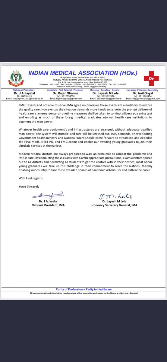 PrityDr's tweet photo. Let FMGs serve..... @DrHVoffice @drharshvardhan @PMOIndia @CMOMaharashtra @cardiology08 https://t.co/UmoEdSdWMo