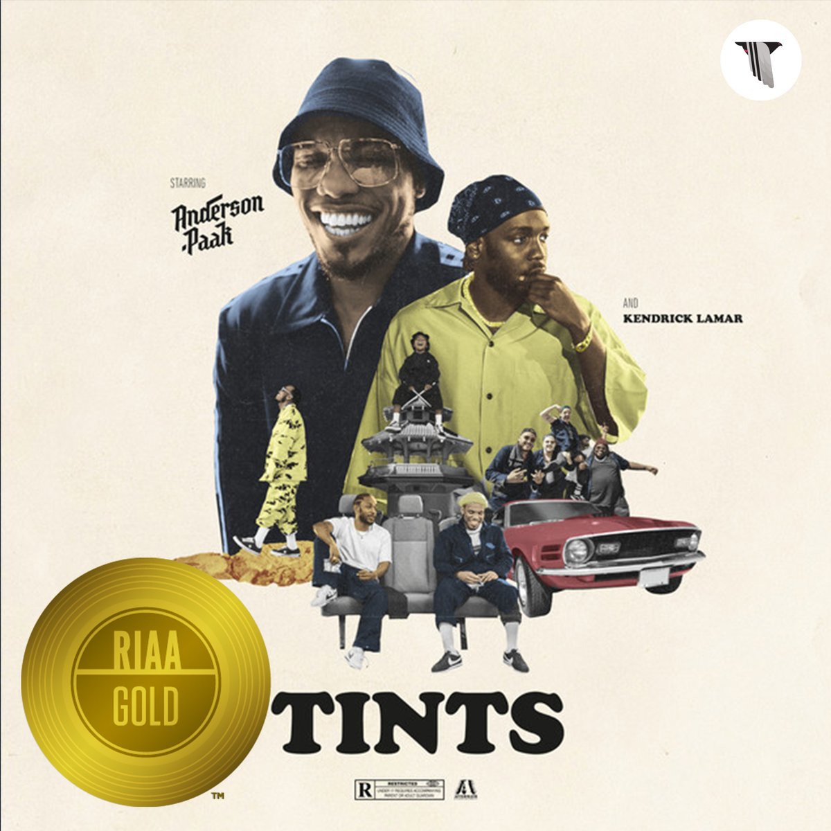 PigsAndPlans's tweet photo. “Tints” from Anderson .Paak and Kendrick Lamar has gone Gold. 🏆 https://t.co/Ssbt56lD7Q