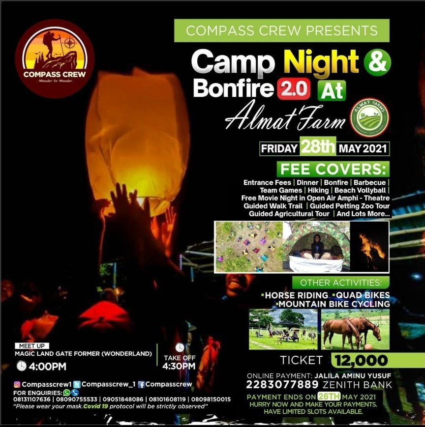 compasscrew_1's tweet image. Salary week, what u waiting for? Still think u wanna miss? u can't afford to. Its Camping 2.0, we're going to have fun. Prep in its final stage, u still have a chance to pay for urself nd a friend, take advantage of the few slots left. Get ur backpack🎒and lets go pitch tents⛺💪