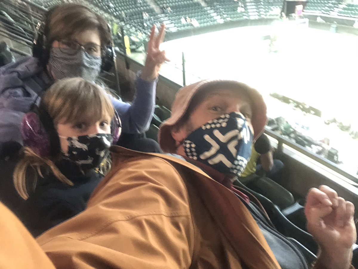 At the Storm game lovin it - with noise canceling headphones. #TakeCover