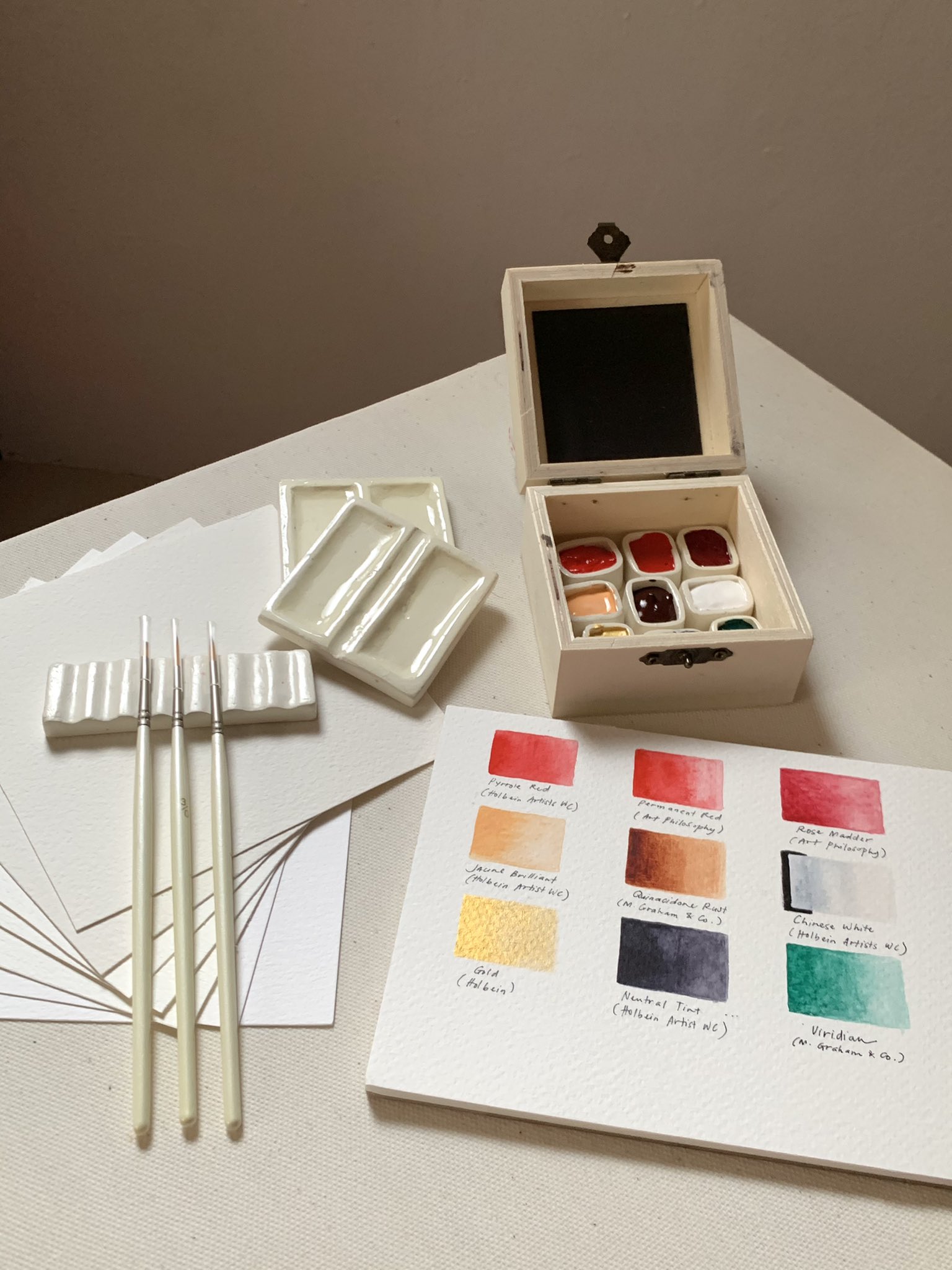 Maru ・ 丸 on X: It's my birthday & as promised, I would love to gift this  little handmade watercolor set as a giveaway & my thanks to everyone who  share my
