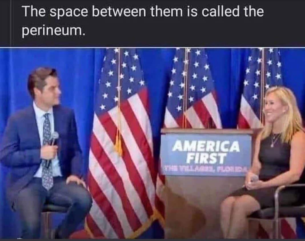 iamrobineublind's tweet photo. #TeamTaint
#MarjorieTaylorGreene
#MattGaetz https://t.co/zFoC9Dm9Dy