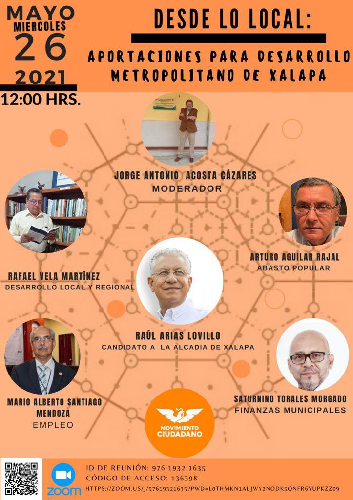 ral_uv's tweet photo. Mañana miércoles 26 a las 12 horas diálogo, a través de zoom, sobre Desarrollo Metropolitano para Xalapa: abasto popular, finanzas municipales, generación de empleo, entre otros temas. https://t.co/qZXKfIPu6l