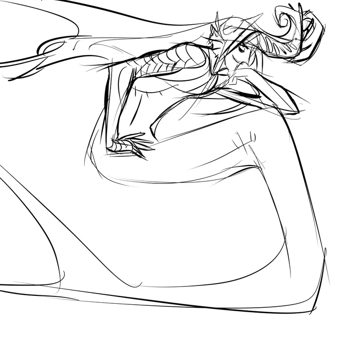 Progress on #loki #mermay2021 drawing. 